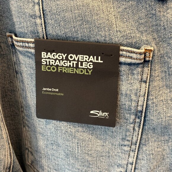 Silver Baggy Overalls (Straight Leg) Brand New with Tags- Women's 28 (Medium) - Picture 6 of 8